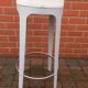 Leonardo Rossano metal and leather stool for Lapalma, Italy
