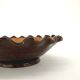 Glazed ceramic cup with wavy edge - wave