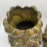 Paire de vase en barbotine ancien