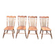 Set of 4 Windsor chairs in solid beech