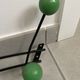 Metal coat rack with 6 wooden balls, 1950s-1960s