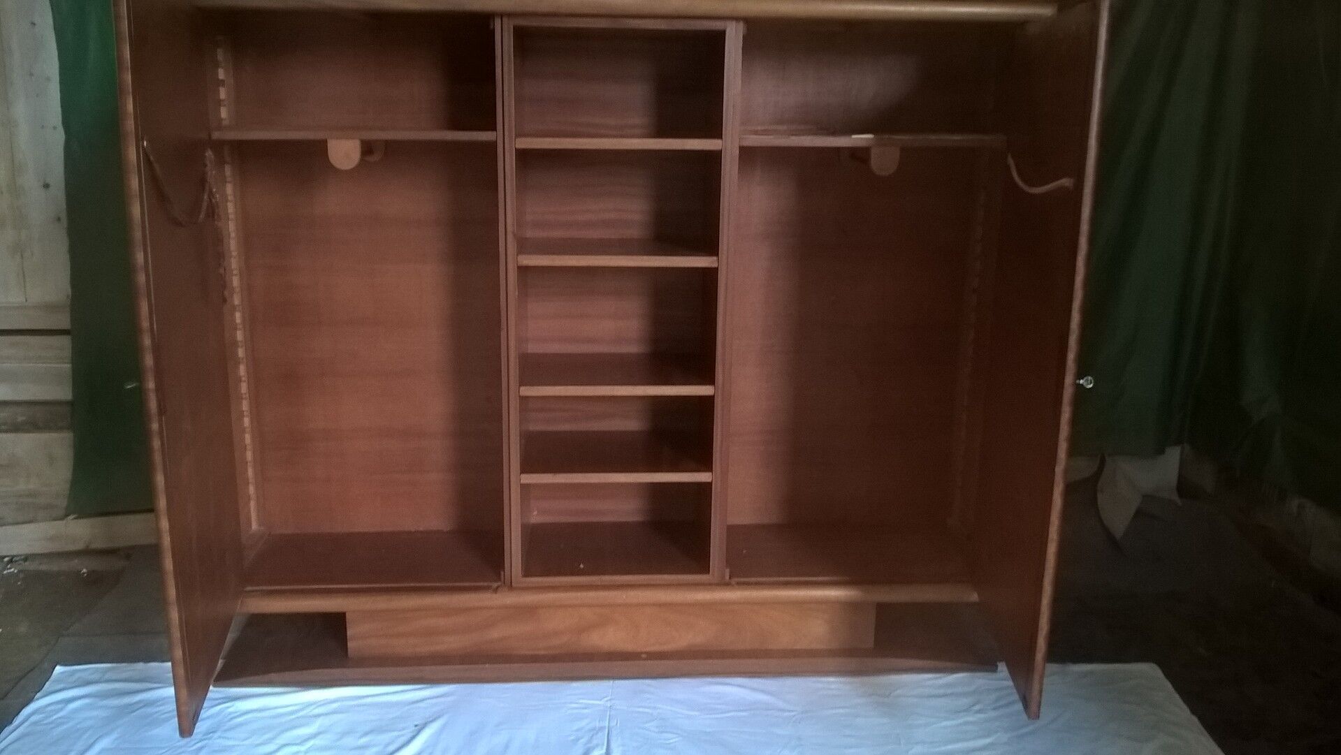 Vintage mahogany wardrobe from the years 50