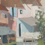 Painting made in gouache on docelles paper signed (to be deciphered) dating from the middle of the last century.