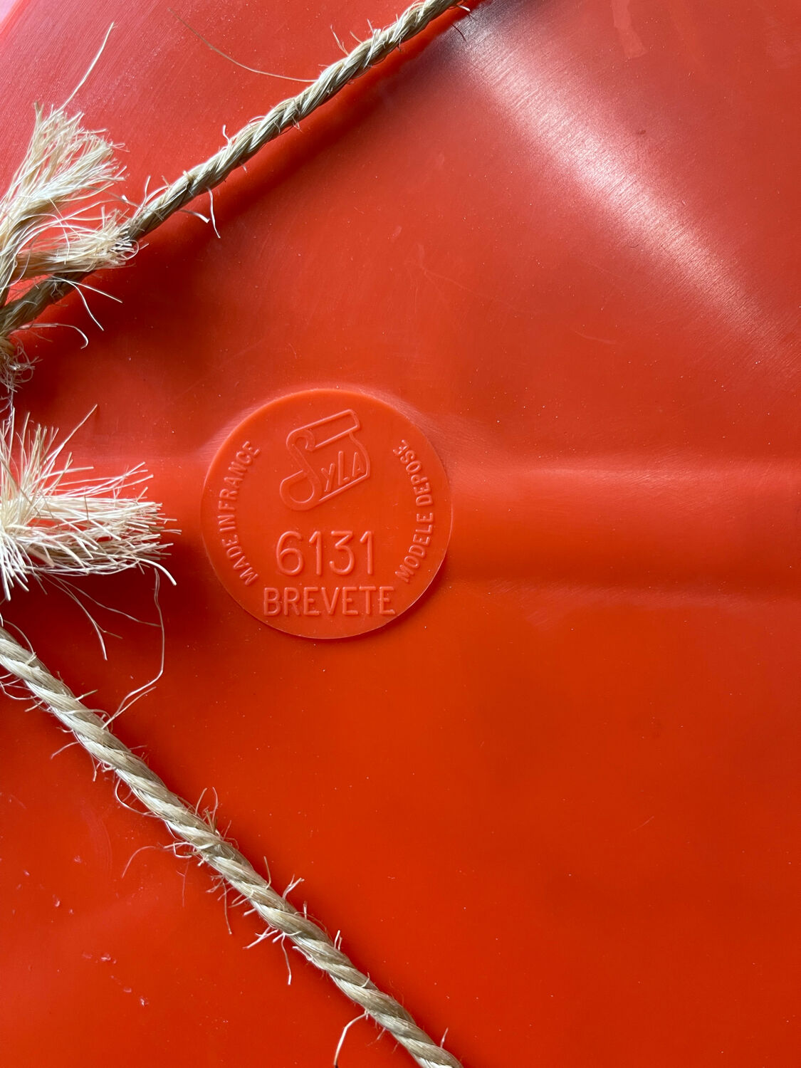 Authentic syla mirror in orange plastic from the 70s / seventies / space age