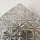 Vintage square molded glass ceiling light