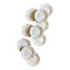 Set of 10 vintage white and gold dessert plates.