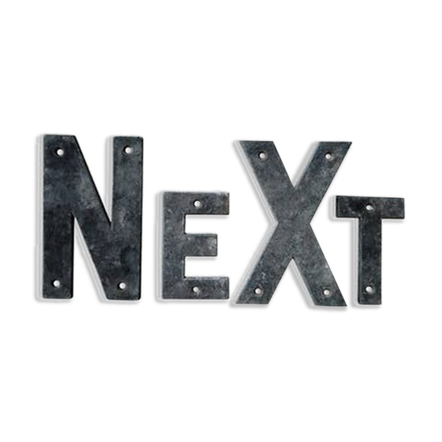 Letters metal vintage next