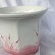 Earthenware pot cover with reed patterns