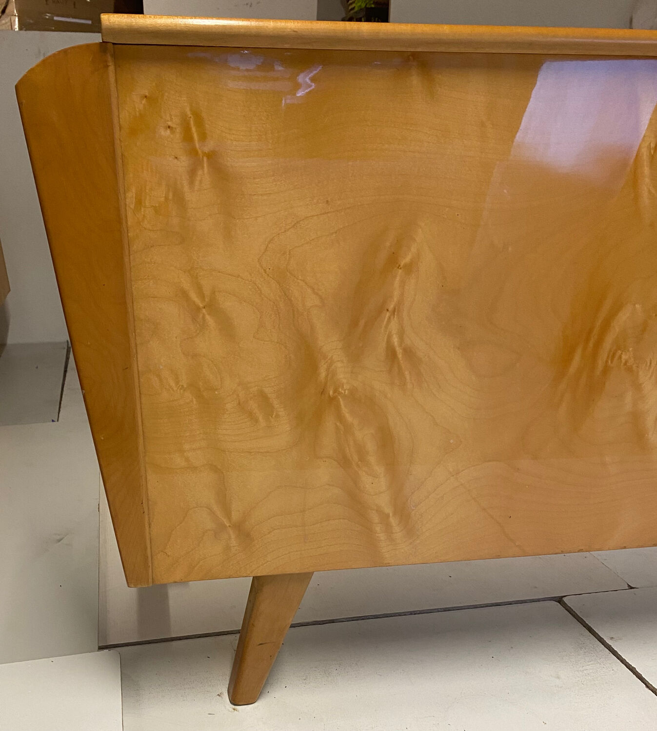 Vintage bed and bedside