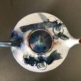Glazed terracotta teapot