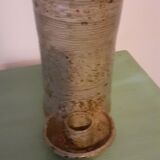Vase porte-bougie en grès