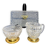 Gold-plated Bohemian crystal coffee set – 1960s/1980s