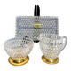 Gold-plated Bohemian crystal coffee set – 1960s/1980s