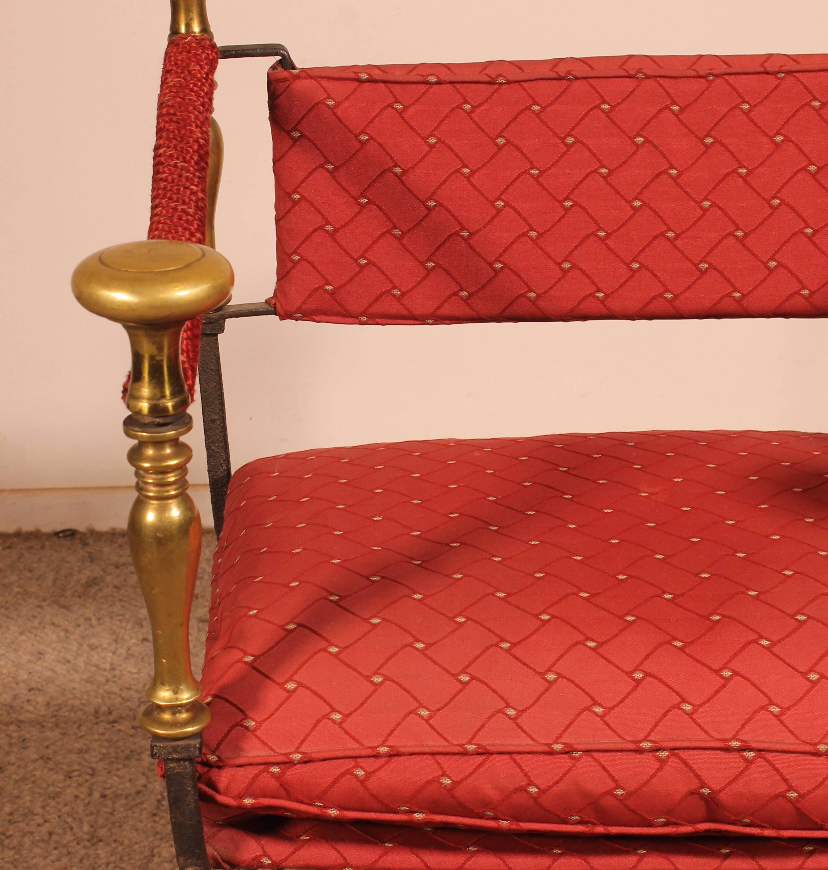 Fauteuil Curule En Fer Forgé Et Bronze
