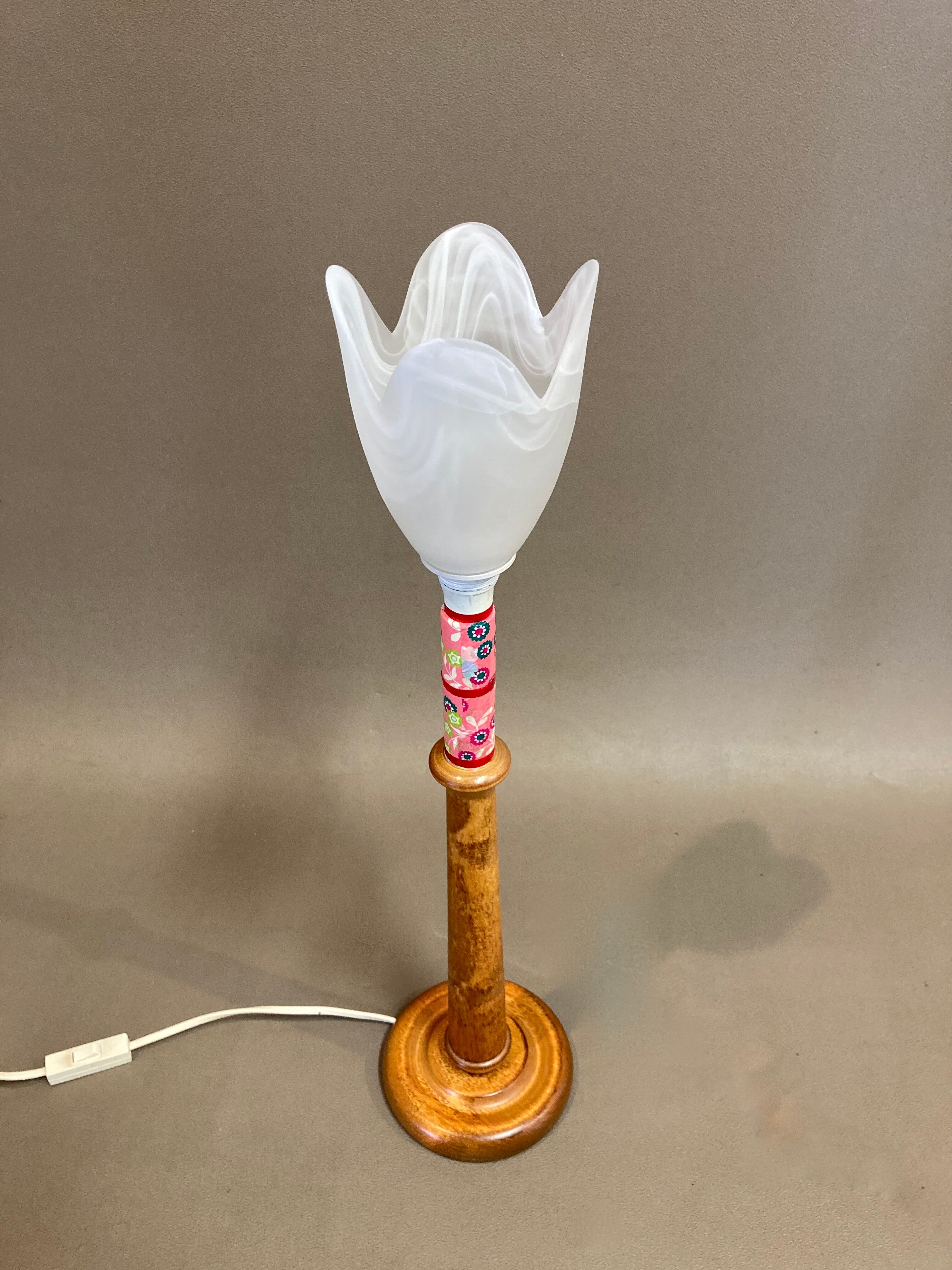 Lamp glass paste Scandinavian design 1950.