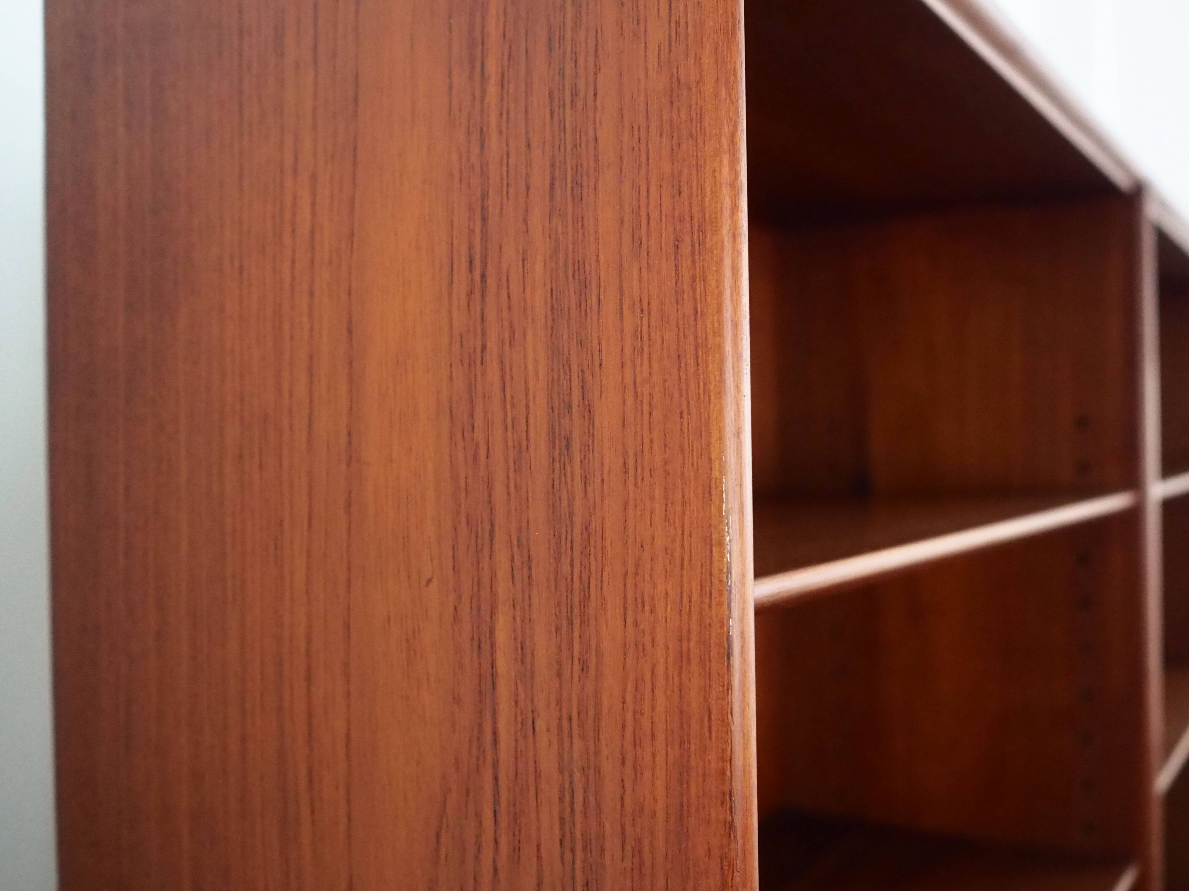 Teak bookcase, Danish design, 1970s, manufactured by Illums Bolighus