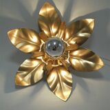Golden flower sconce