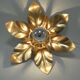 Applique fleur dorée