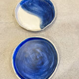 Duo of blue plates