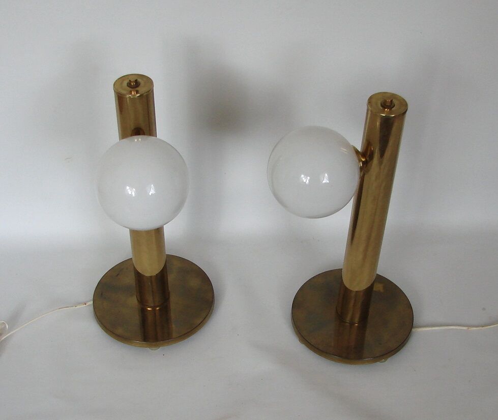 Modern lamps pair, Denmark 60s