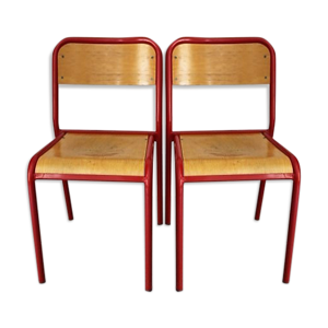 Paire de chaises d'école