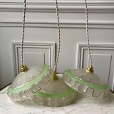 3 green granite glass suspensions 50-60s