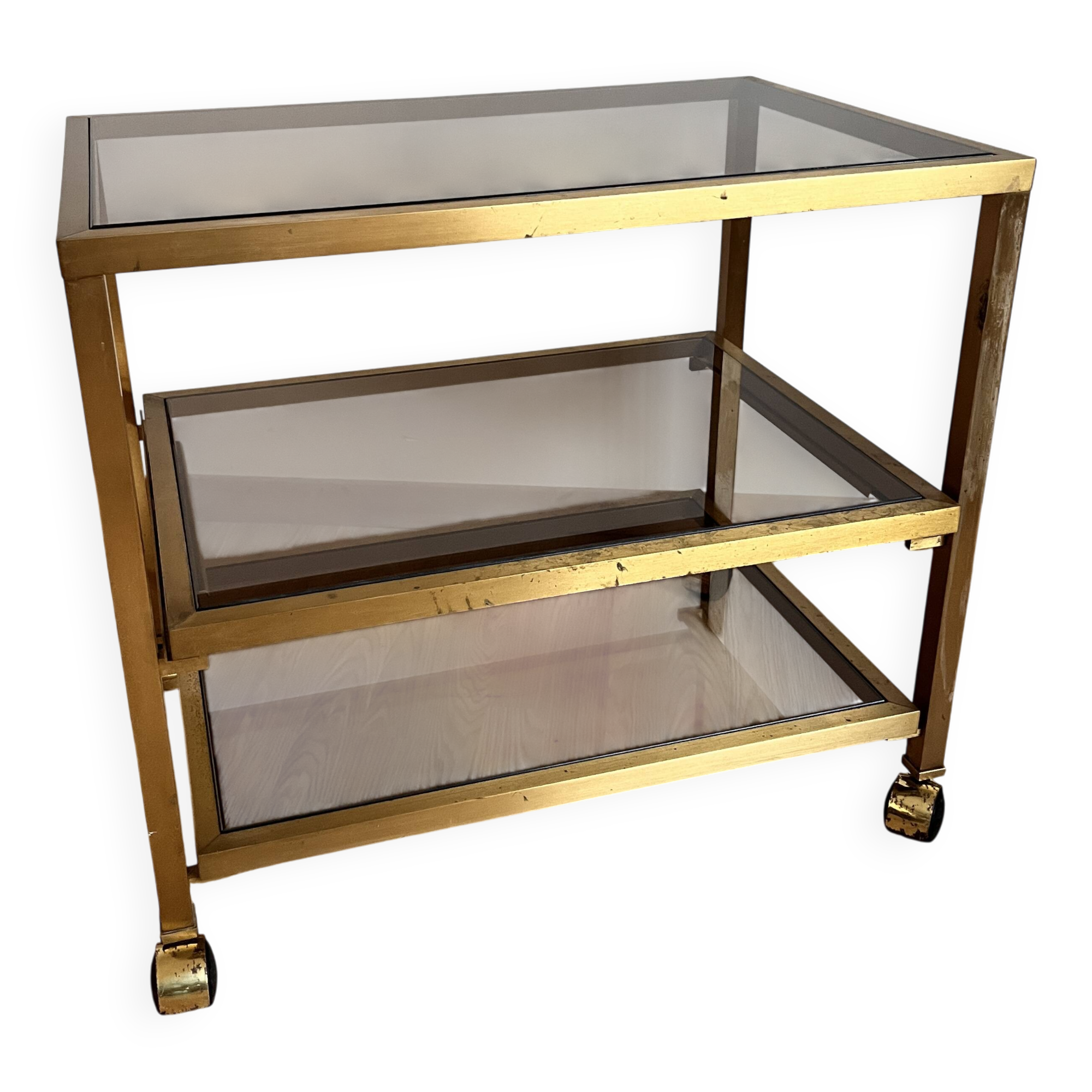 Glass and gold dessert