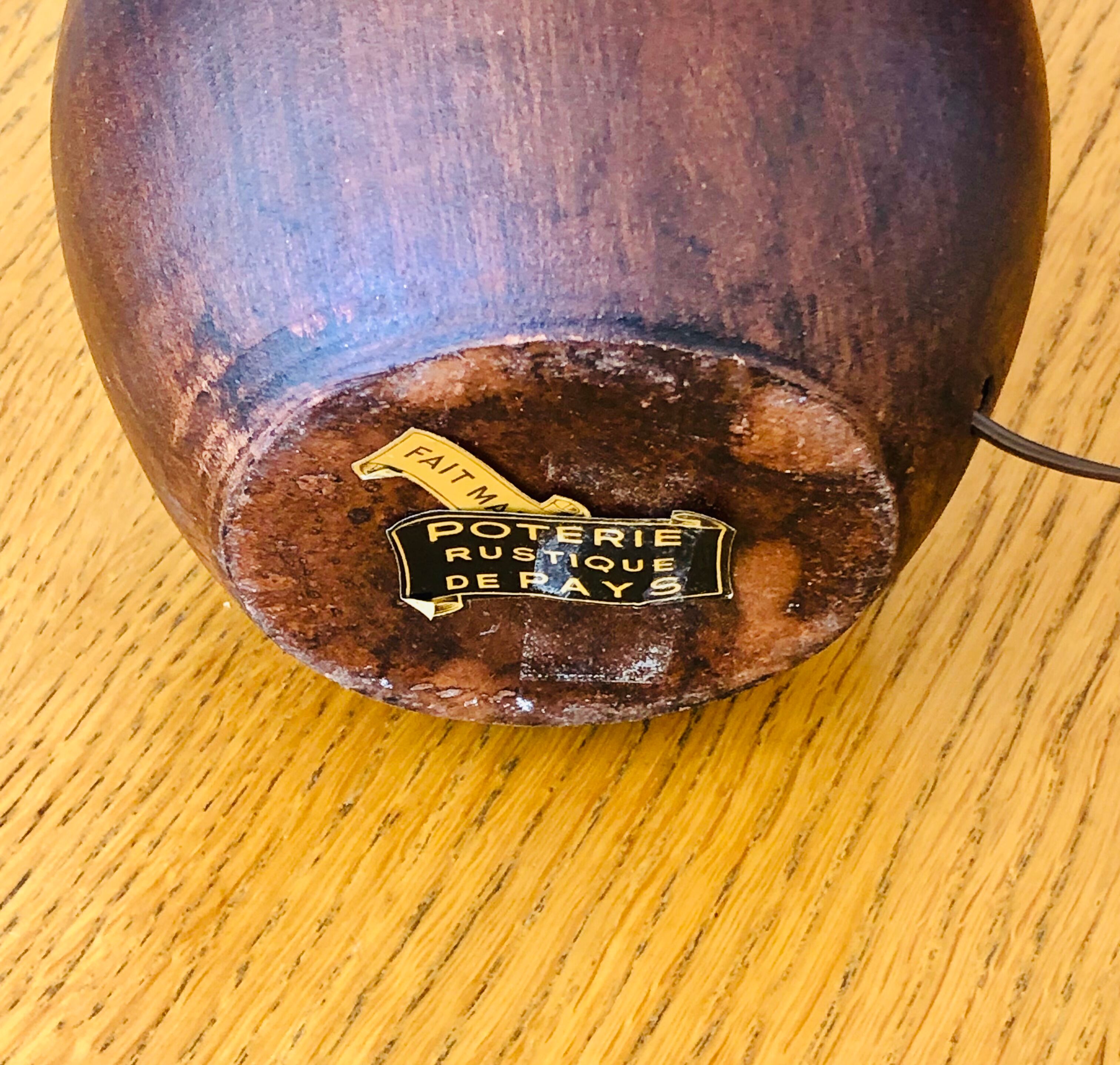 Vintage stoneware table lamp