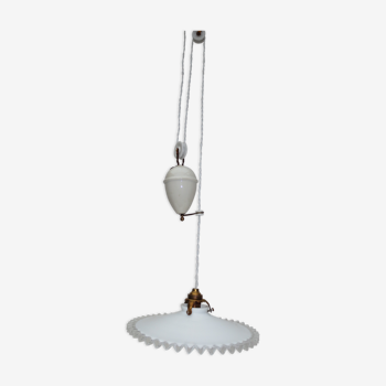 Hanging goes up and down porcelain and white toothed opaline