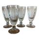4 bistrot ice cream cups thick glass vintage