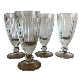 4 coupes à glaces bistrot verre epais vintage