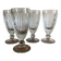 4 bistrot ice cream cups thick glass vintage
