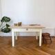 Yellow solid wood coffee table