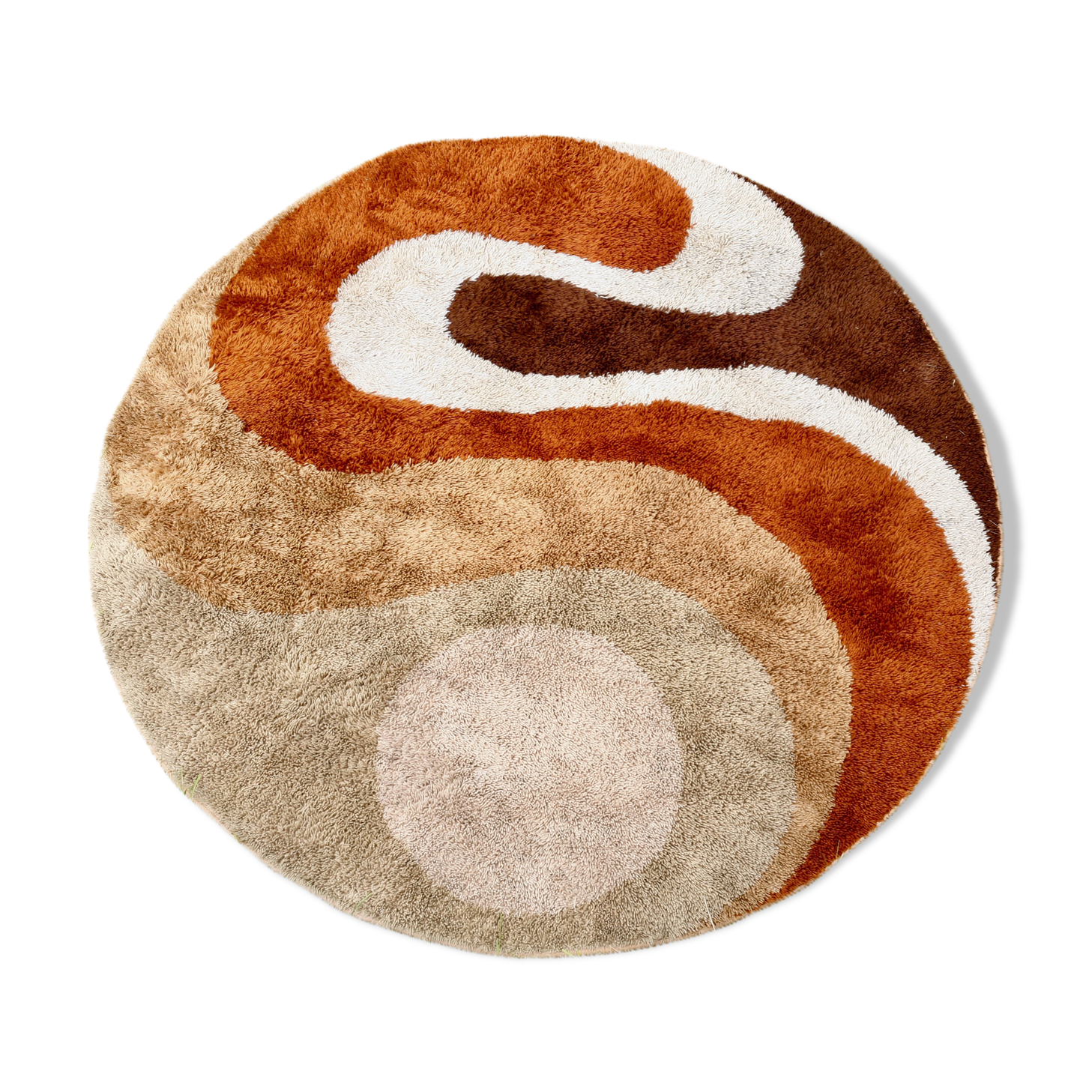 Round carpet Desso kinetic, wool, Netherlands, circa 1970