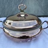 Silver-plated metal vegetable tureen