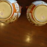 Pair of porcelain vases from Satsuma, Japan, XIXth, H37cm