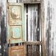 Old patinated teak door