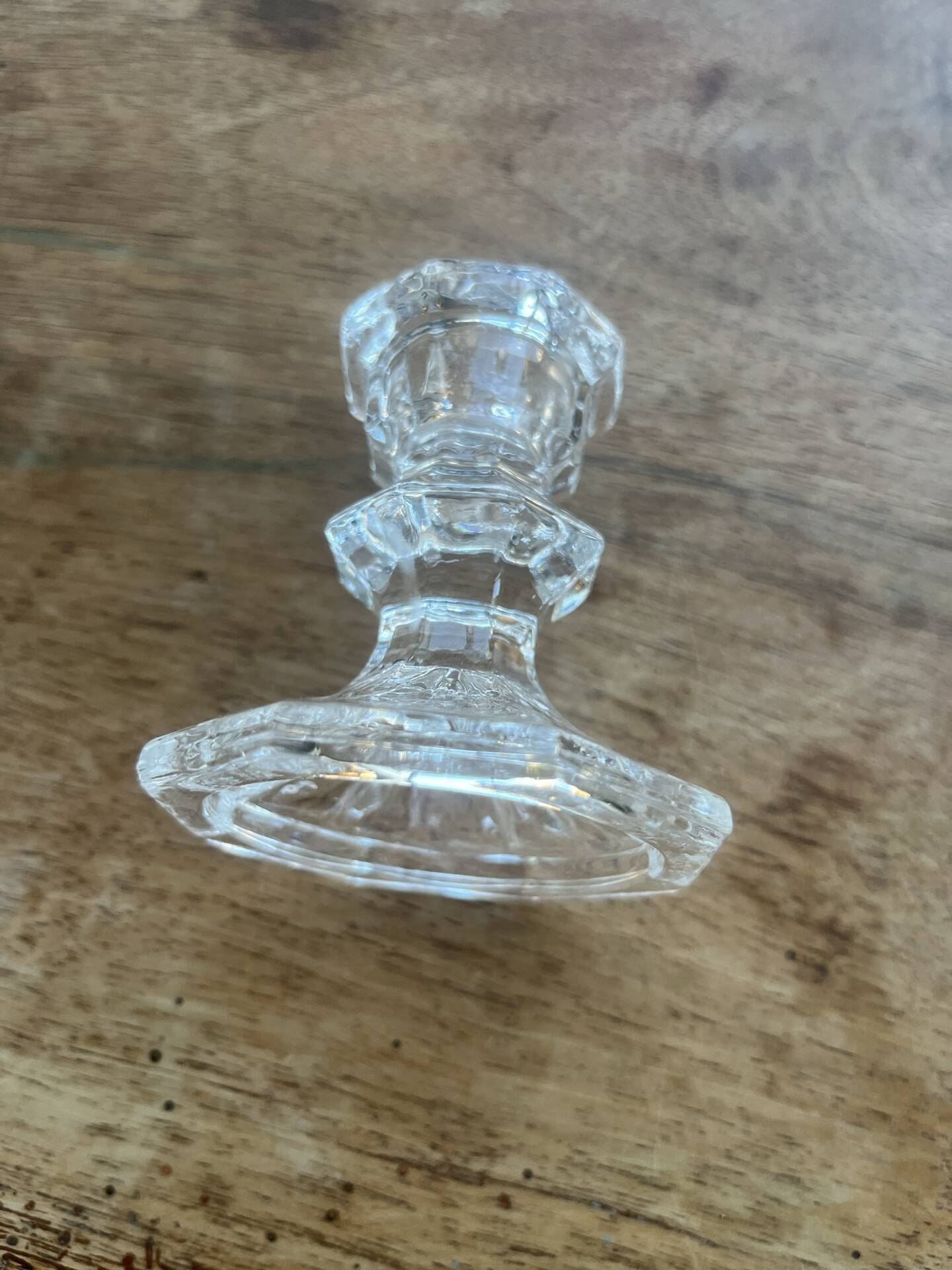 Antique glass candlestick