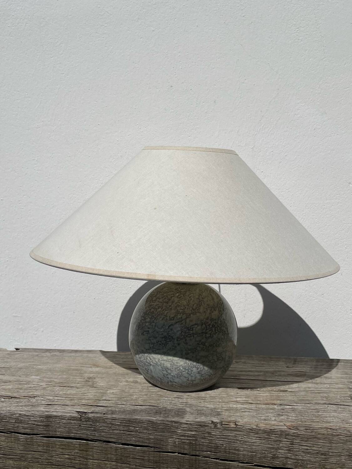 Speckled wood ball lamp 1980