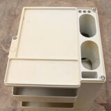 Space Age white Joe Colombo 'Boby' storage trolley, 1970s