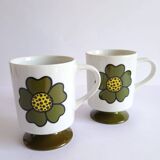 Two seventies flower mazagrans from the 70s
