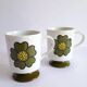 Two seventies flower mazagrans from the 70s