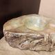 Ashtray in alabaster, brutalist style, Italy 1960.