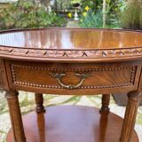 Small carved wooden table