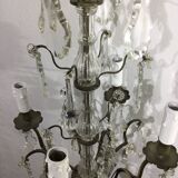 Chandelier 4 Lights Crystal And White Bronze