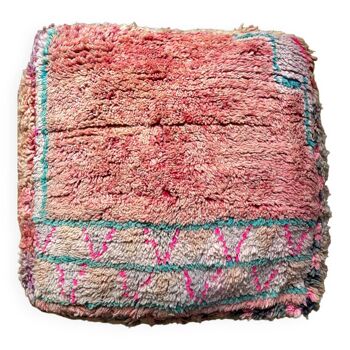 Moroccan bohemian pouf pale pink and green