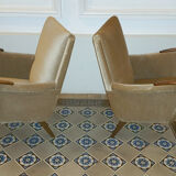 Pairs of armcchairs Danish 50/60s Arno Votteler knoll
