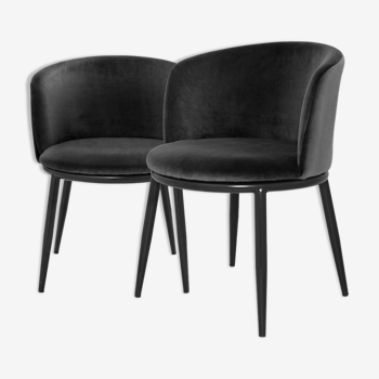 Paire de Fauteuil Milano noir