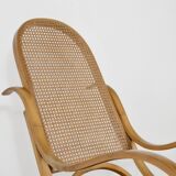 Fauteuil à bascule italien Luigi Crassevig en bois courbé