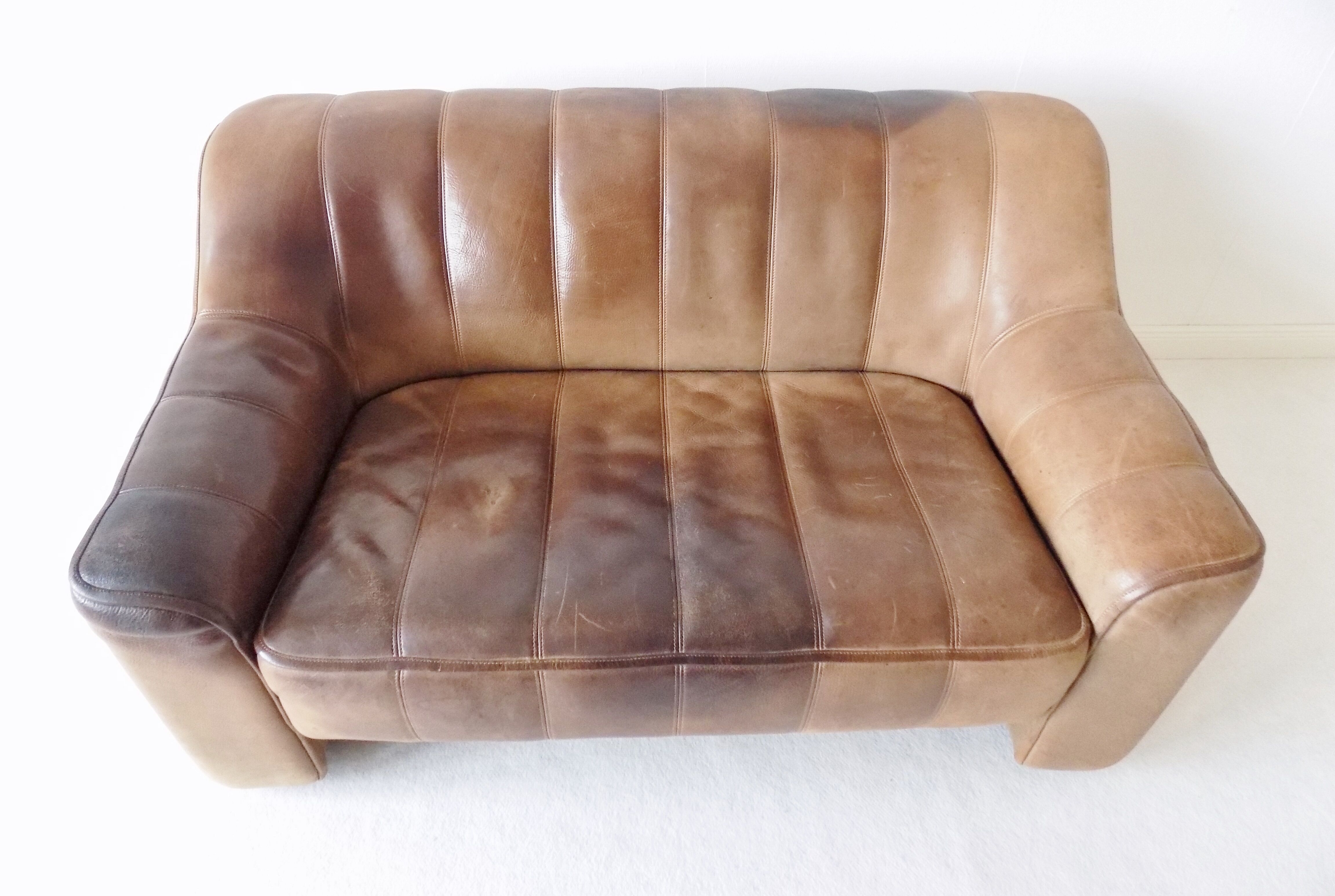 De Sede DS44 2 seater brown leather sofa